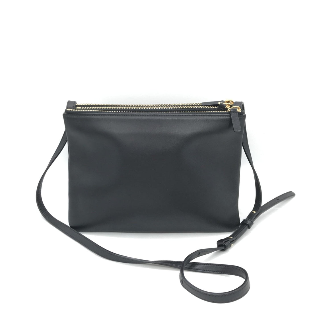 Celine Trio Black Leather Shoulder Bag - RIMODA