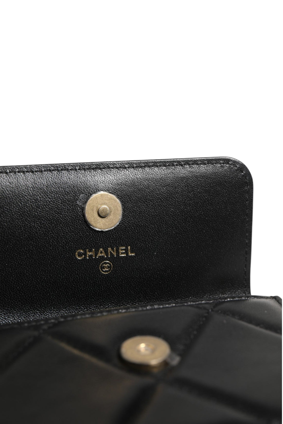Chanel 19 Flap Coin Purse Quilted Leather Black Crossbody - RIMODA