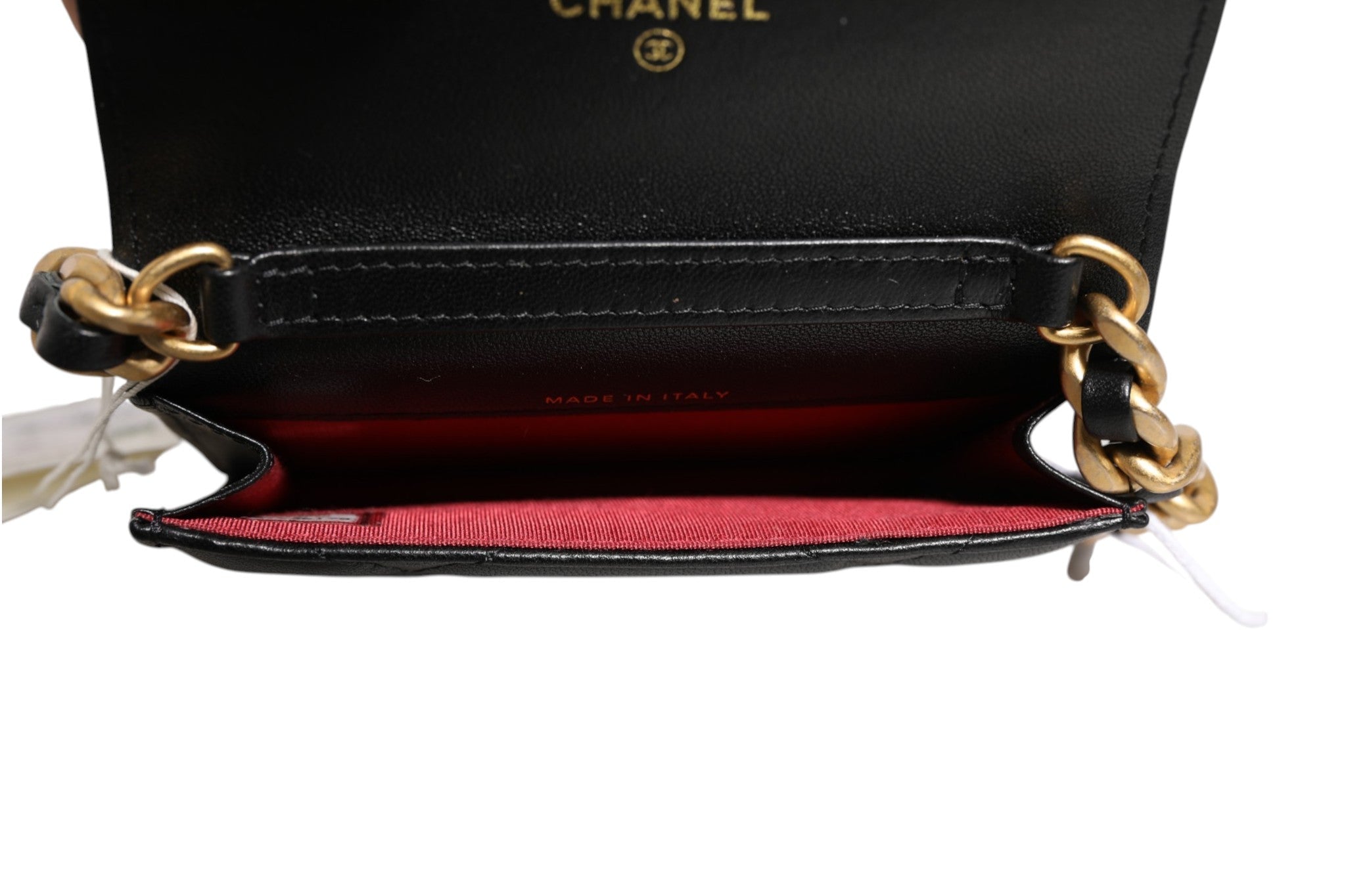 Chanel 19 Flap Coin Purse Quilted Leather Black Crossbody - RIMODA