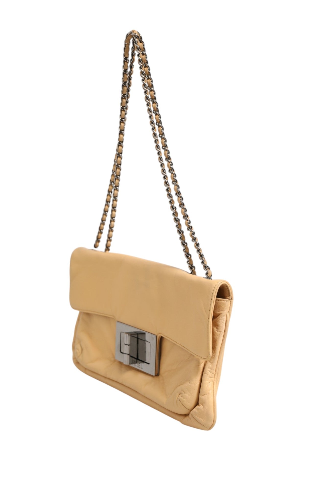 Chanel Beige Lambskin Giant Reissue Mademoiselle Lock Flap Bag - RIMODA