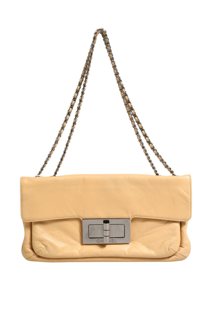 Chanel Beige Lambskin Giant Reissue Mademoiselle Lock Flap Bag - RIMODA