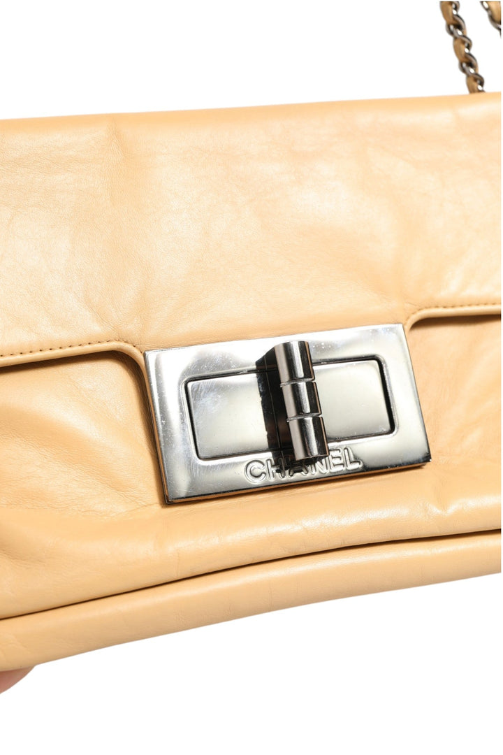 Chanel Beige Lambskin Giant Reissue Mademoiselle Lock Flap Bag - RIMODA