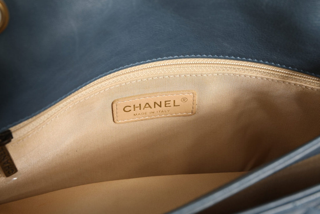 Chanel Blue Quilted Leather Crown Flap Shoulder Bag - RIMODA