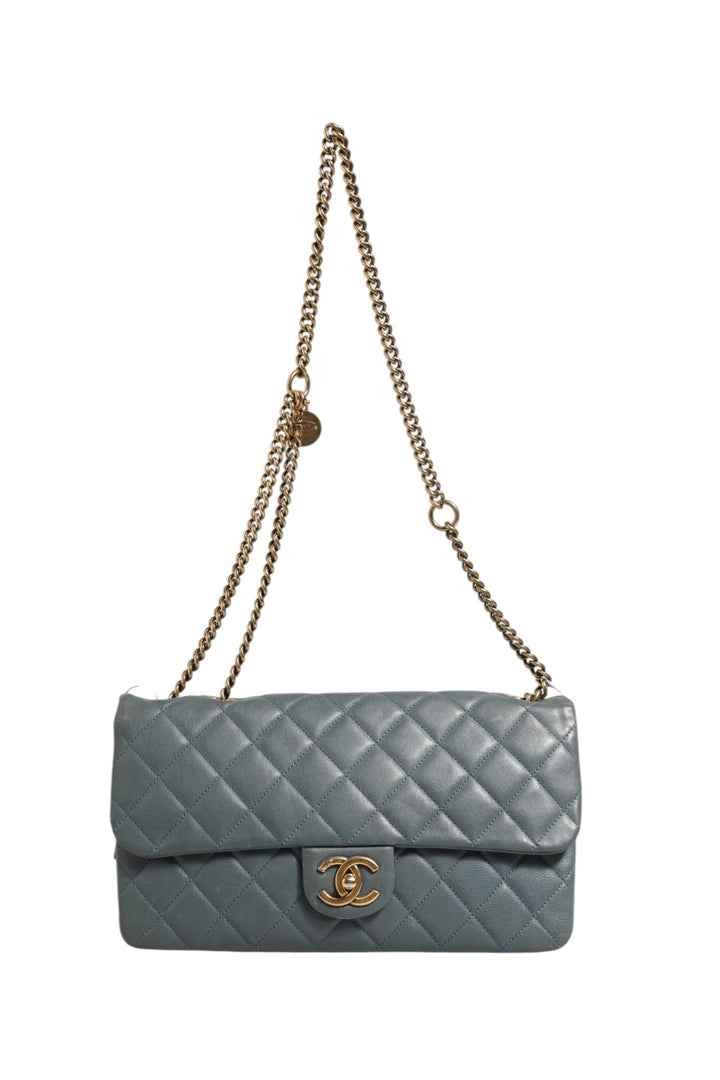 Chanel Blue Quilted Leather Crown Flap Shoulder Bag - RIMODA