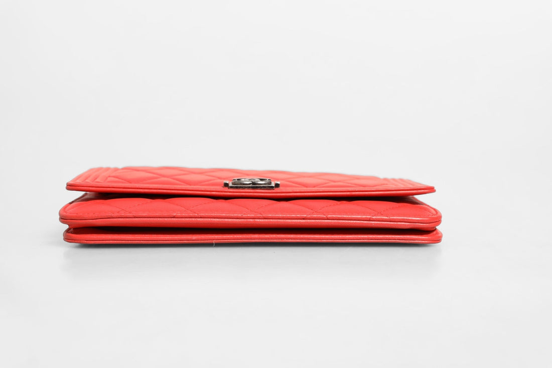 Chanel Boy Wallet on Chain Red Lambskin - RIMODA