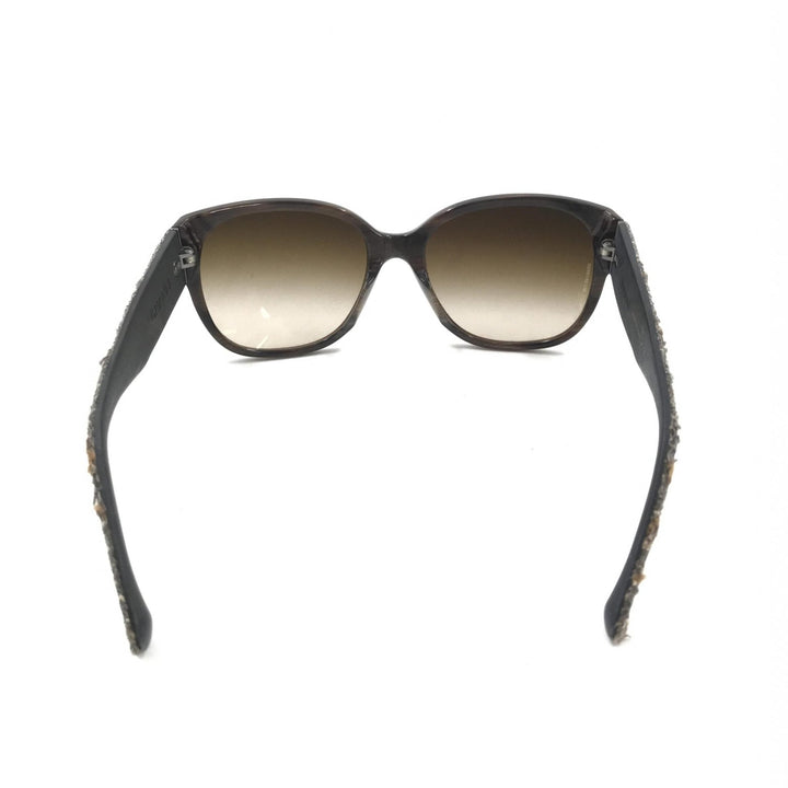 Chanel Brown Frame With Tweed Accents Sunglasses - RIMODA