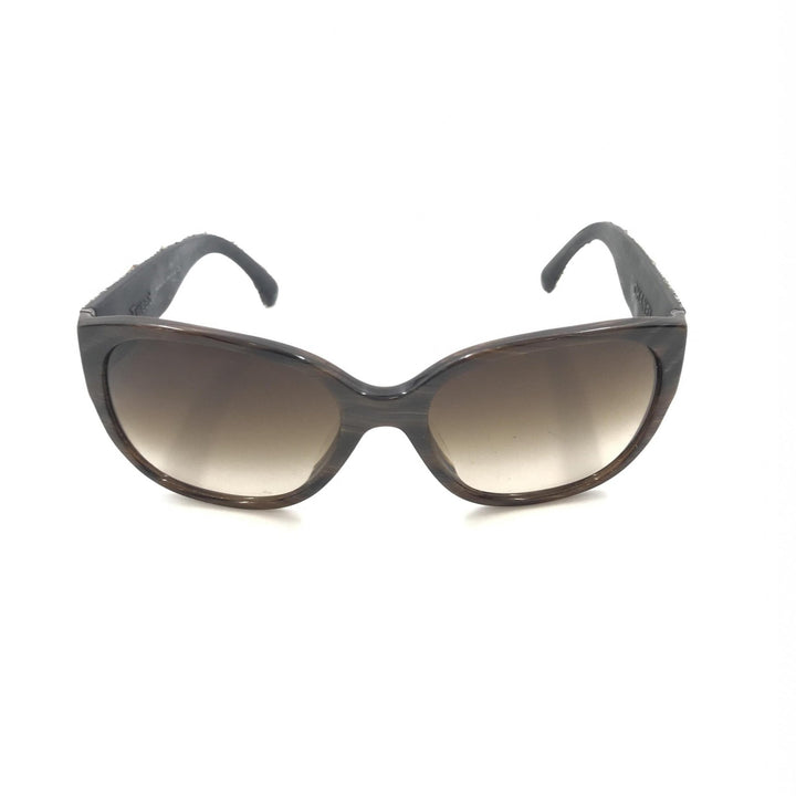Chanel Brown Frame With Tweed Accents Sunglasses - RIMODA