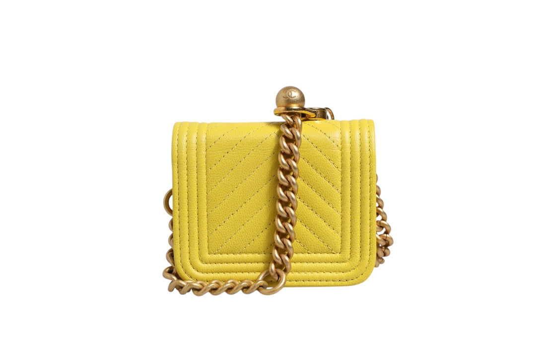 Chanel Crossbody Yellow Leather Bag - RIMODA