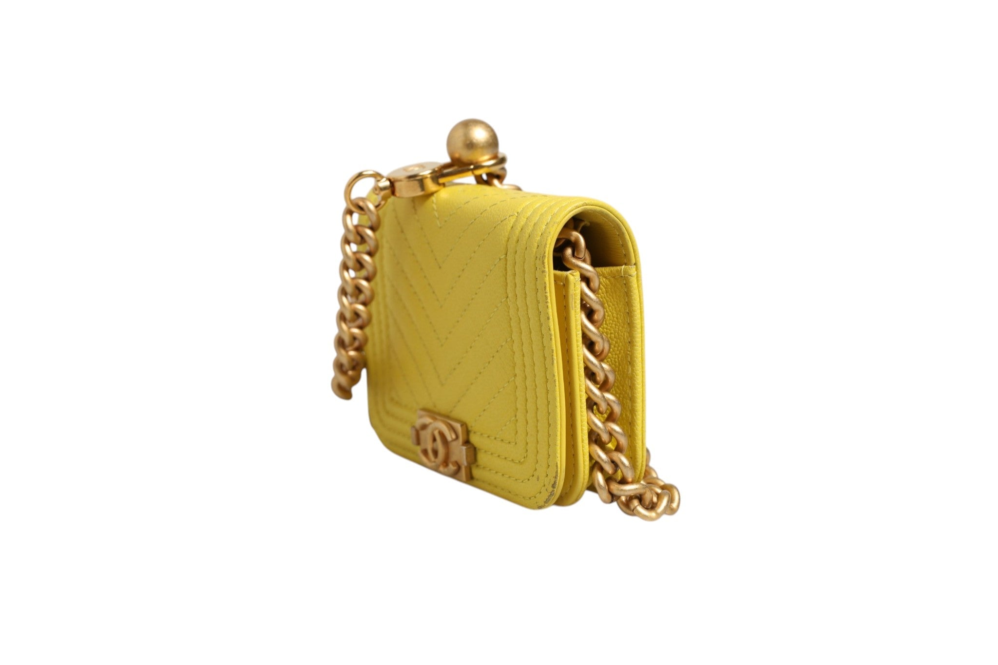 Chanel Crossbody Yellow Leather Bag - RIMODA