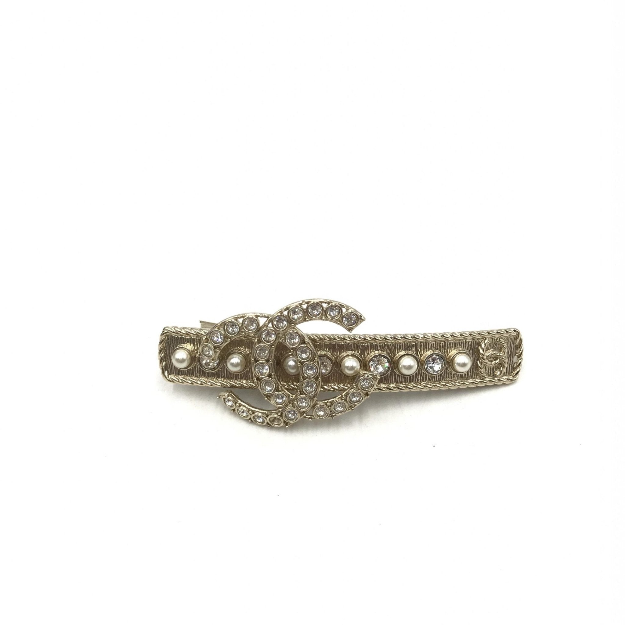 Chanel Crystal Pearl CC Hair Clip - RIMODA