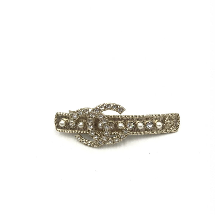 Chanel Crystal Pearl CC Hair Clip - RIMODA