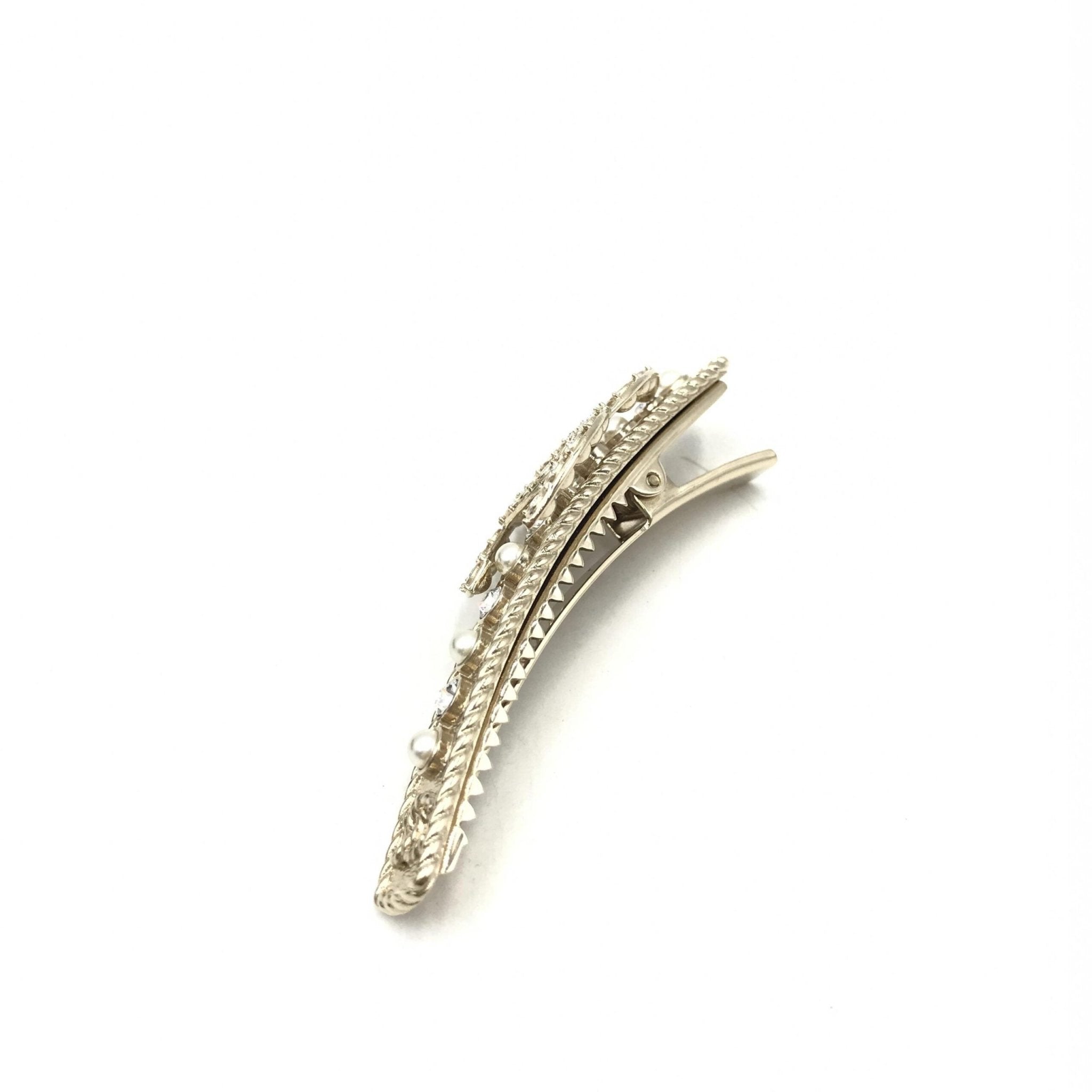 Chanel Crystal Pearl CC Hair Clip - RIMODA