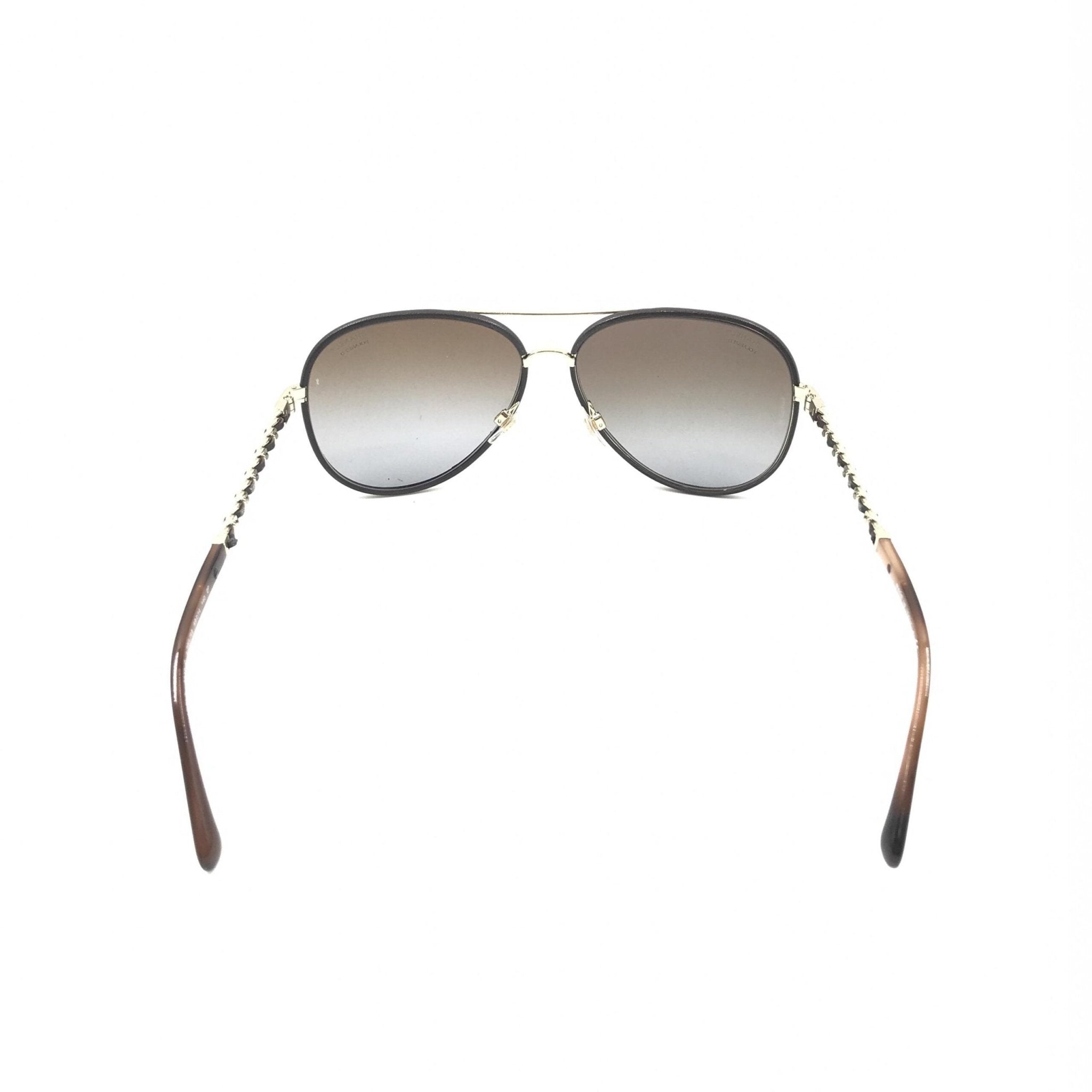 Chanel Gold And Black Polarized Aviator Sunglasses - RIMODA
