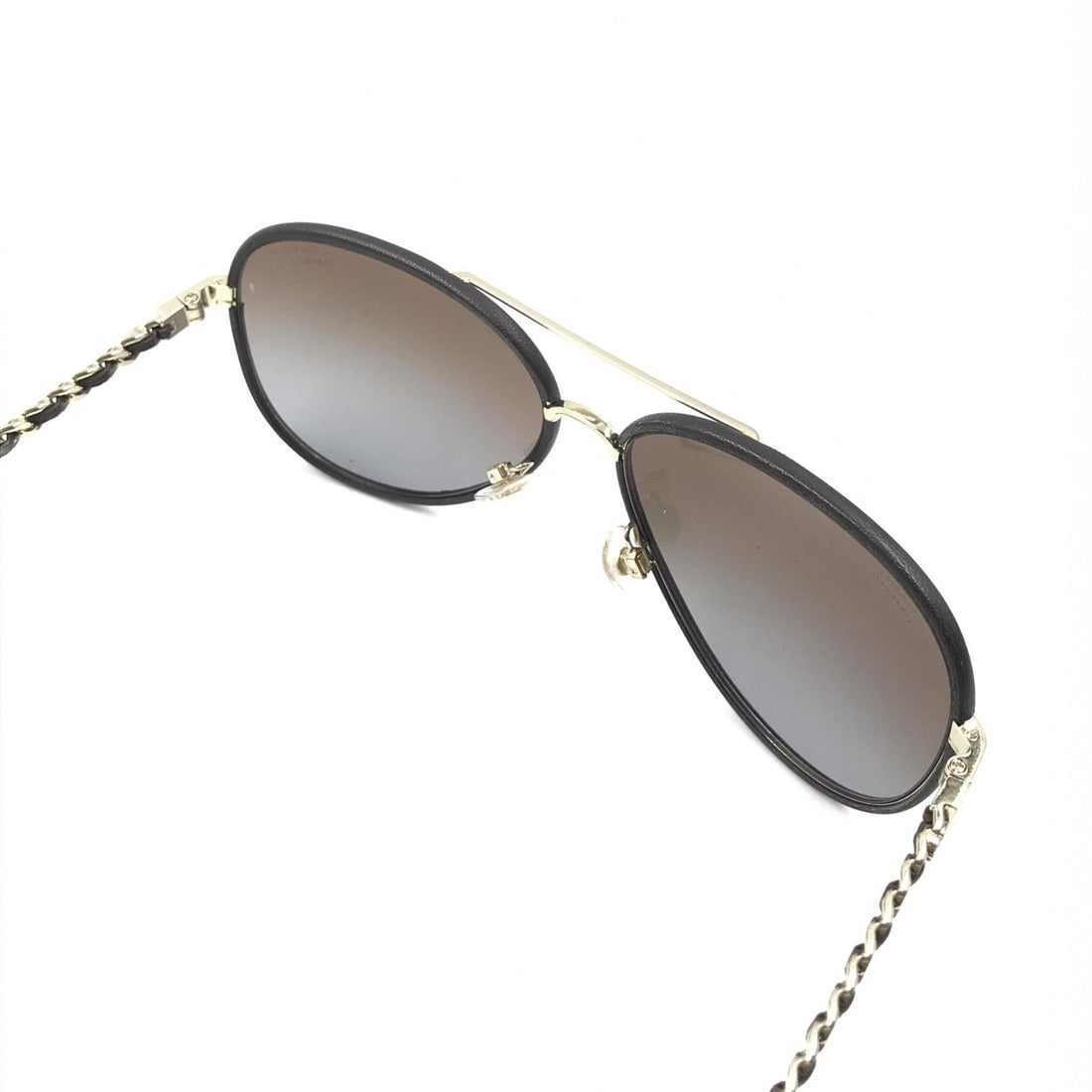 Chanel Gold And Black Polarized Aviator Sunglasses - RIMODA