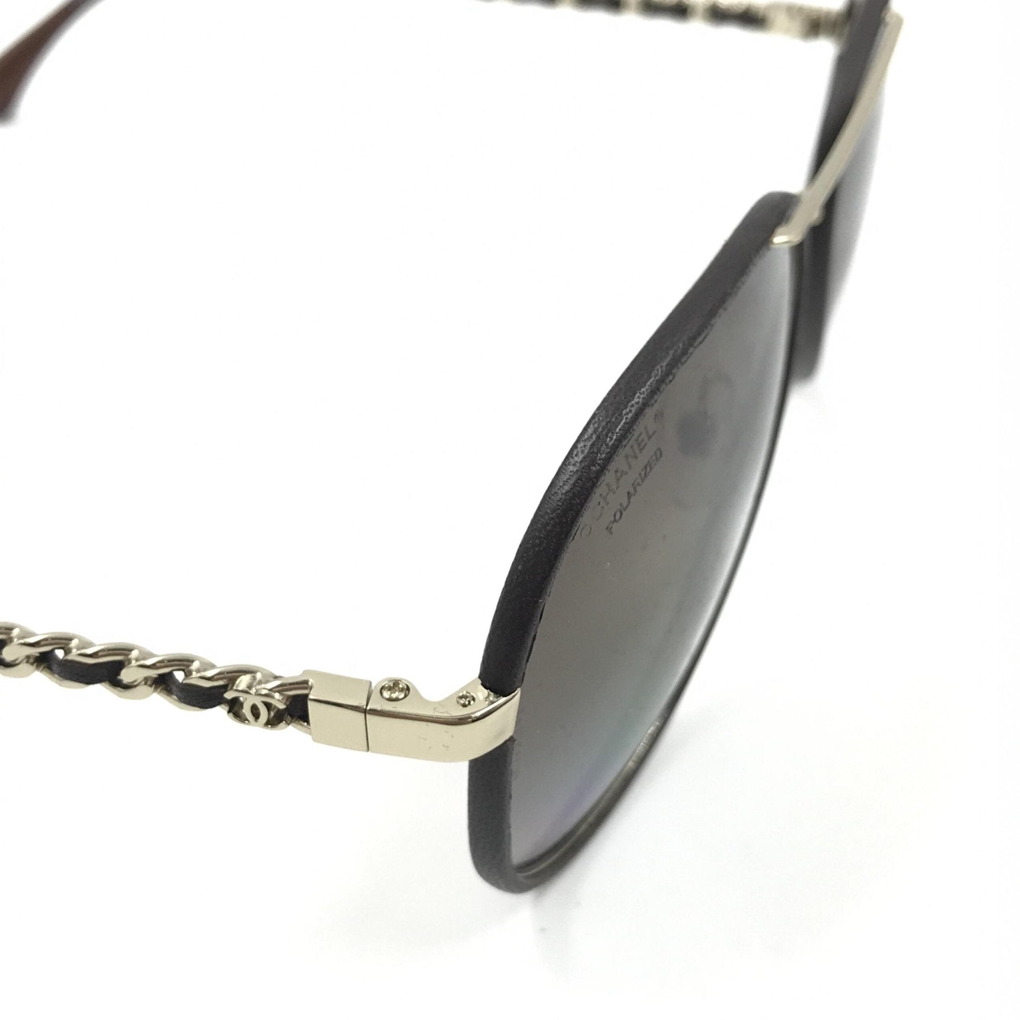 Chanel Gold And Black Polarized Aviator Sunglasses - RIMODA