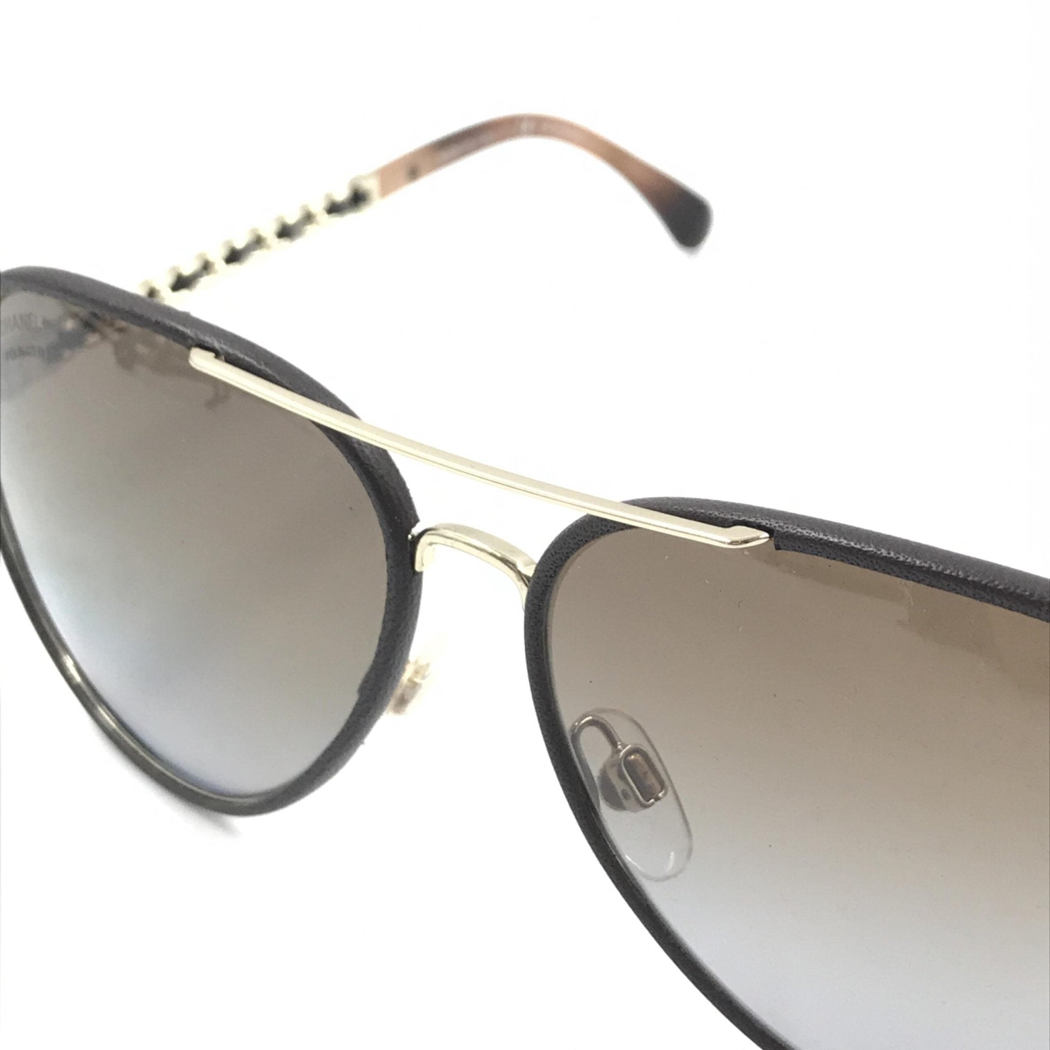 Chanel Gold And Black Polarized Aviator Sunglasses - RIMODA