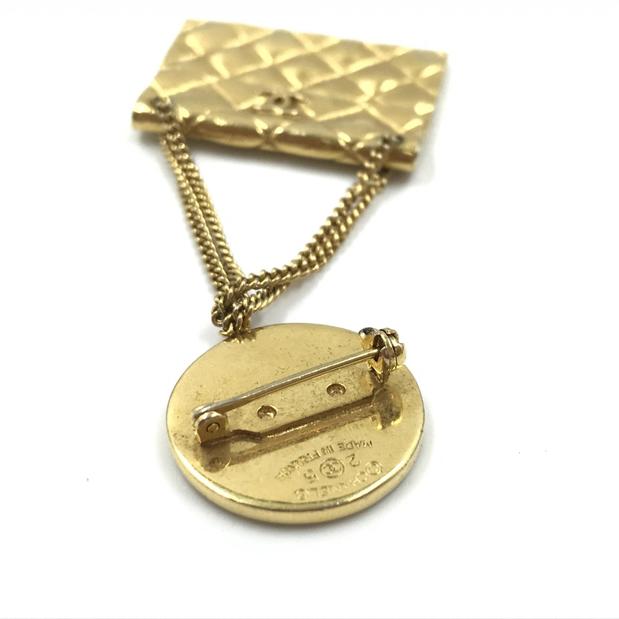 Chanel Gold Plated Bag Motif Brooch - RIMODA