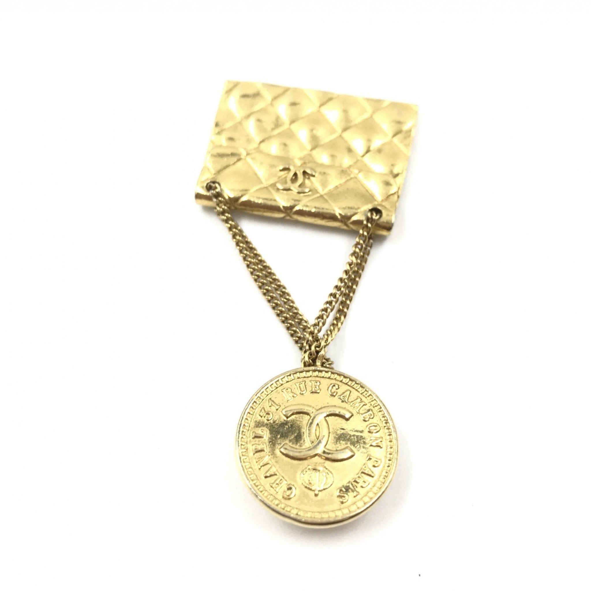Chanel Gold Plated Bag Motif Brooch - RIMODA