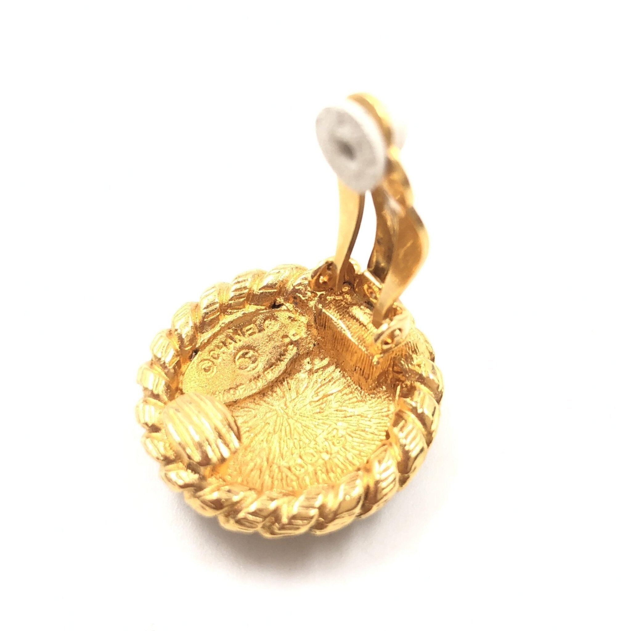 Chanel Gold Plated CC Clip On Earrings - RIMODA