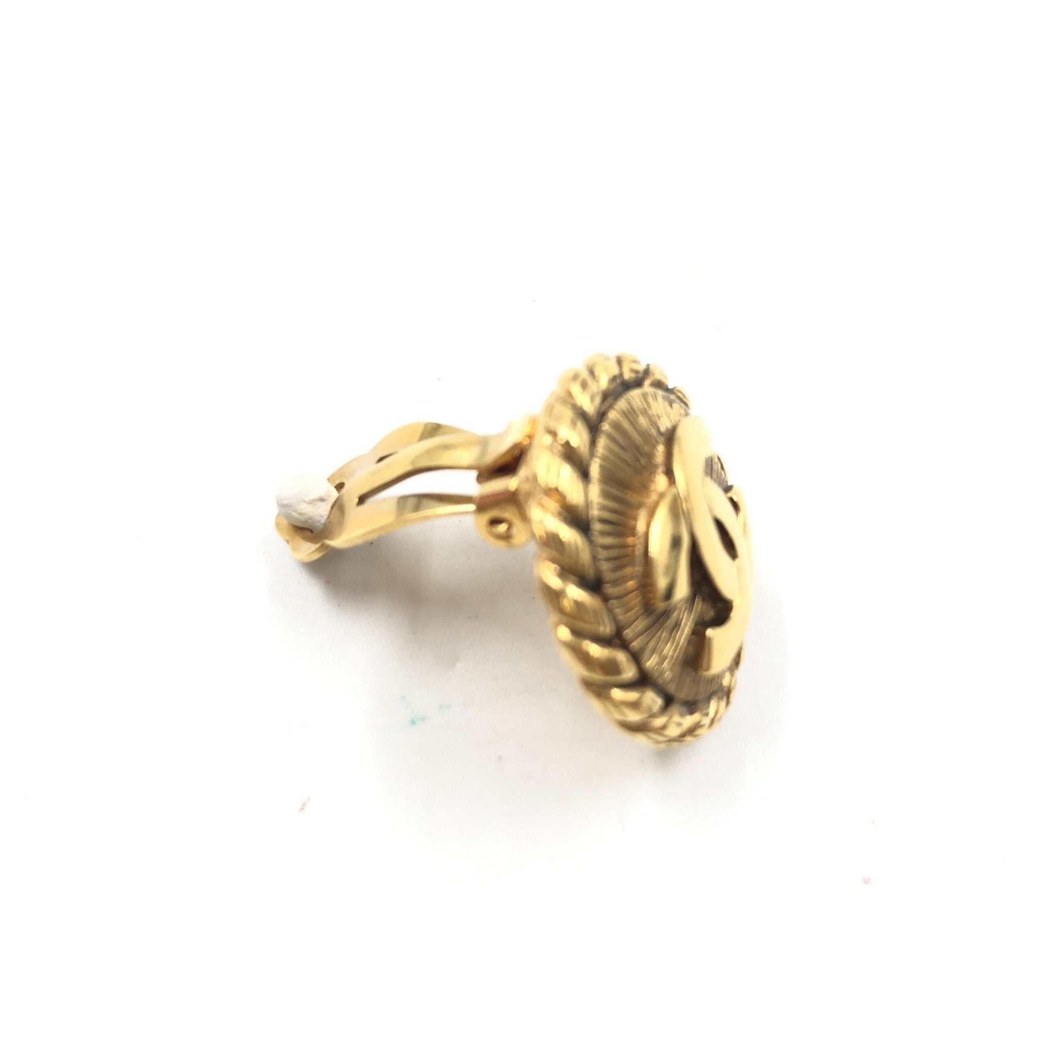 Chanel Gold Plated CC Clip On Earrings - RIMODA