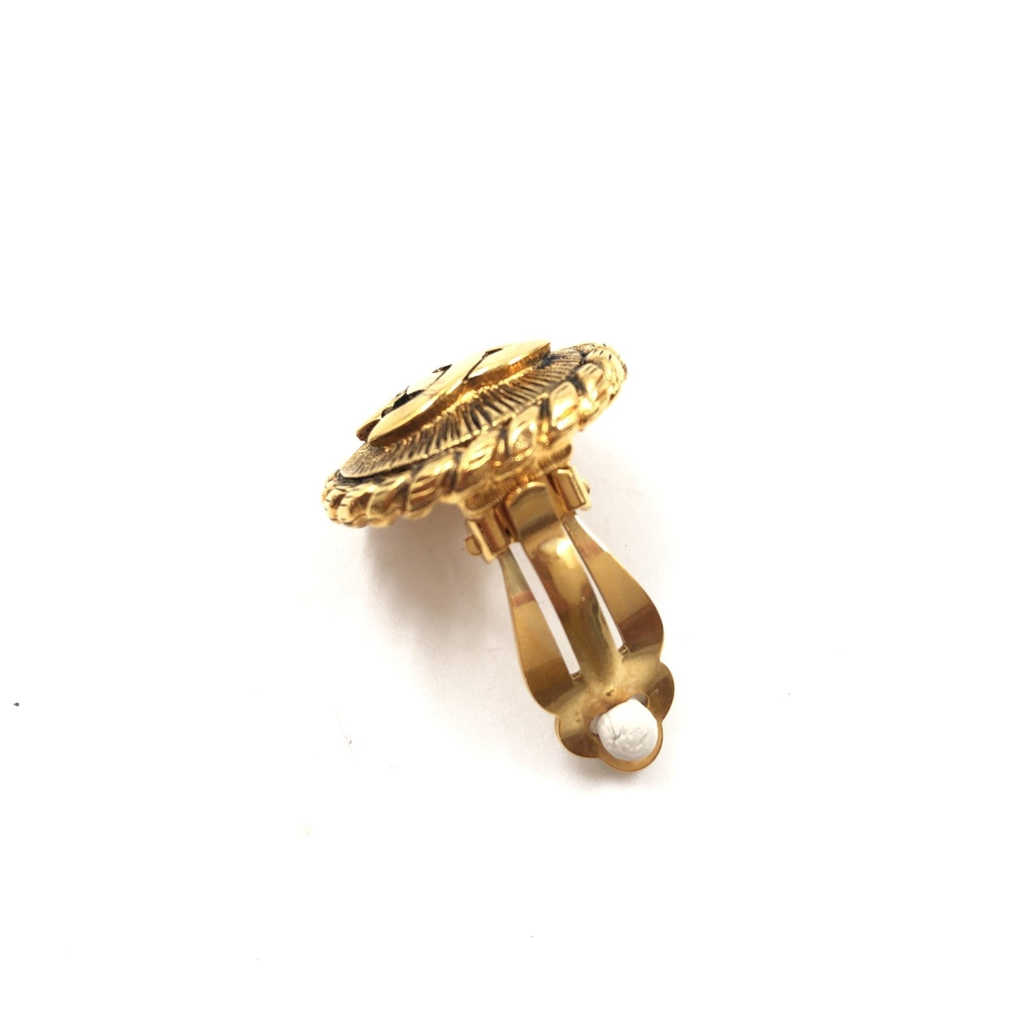 Chanel Gold Plated CC Clip On Earrings - RIMODA