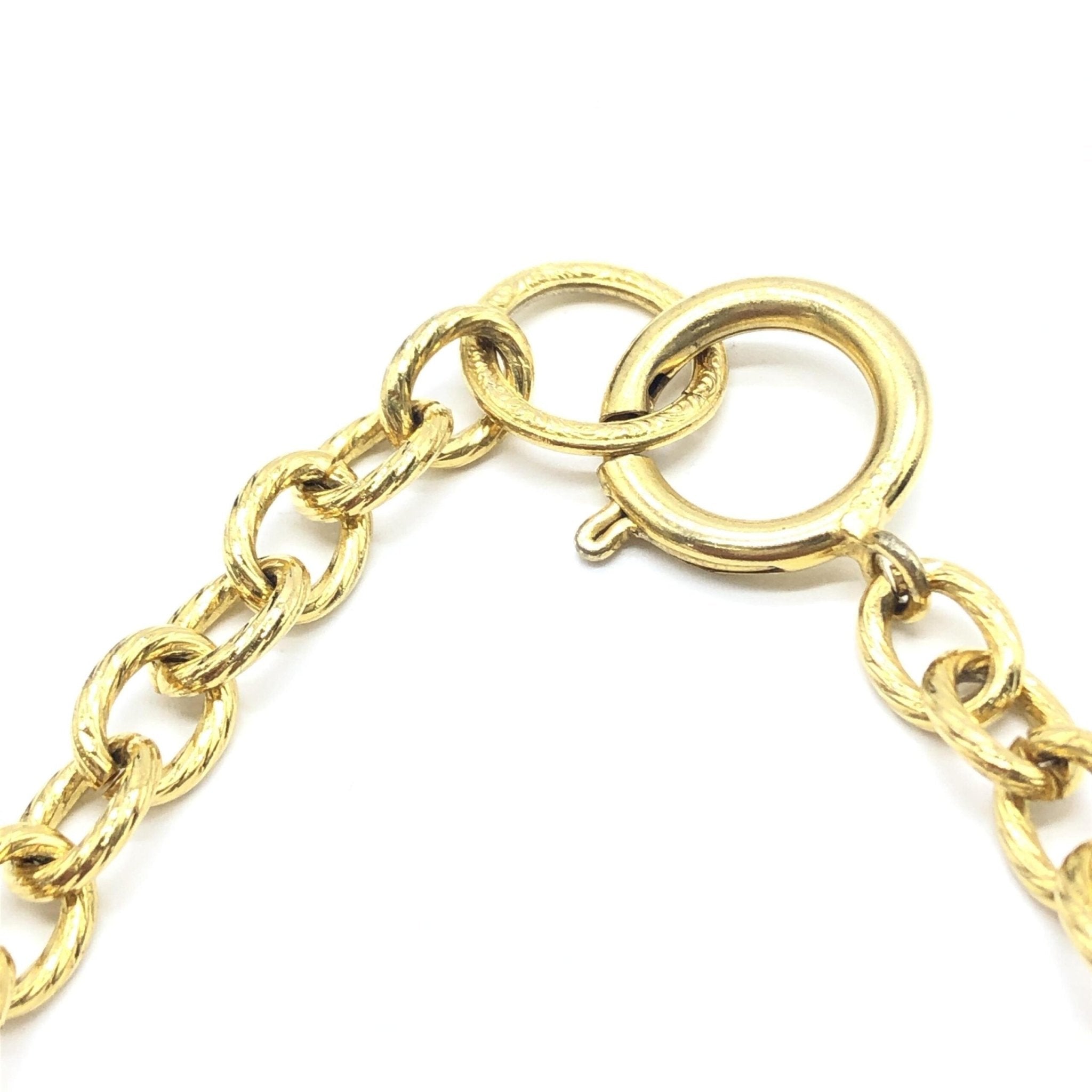 Chanel Gold Plated Chain Necklace With Bow Charms - RIMODA