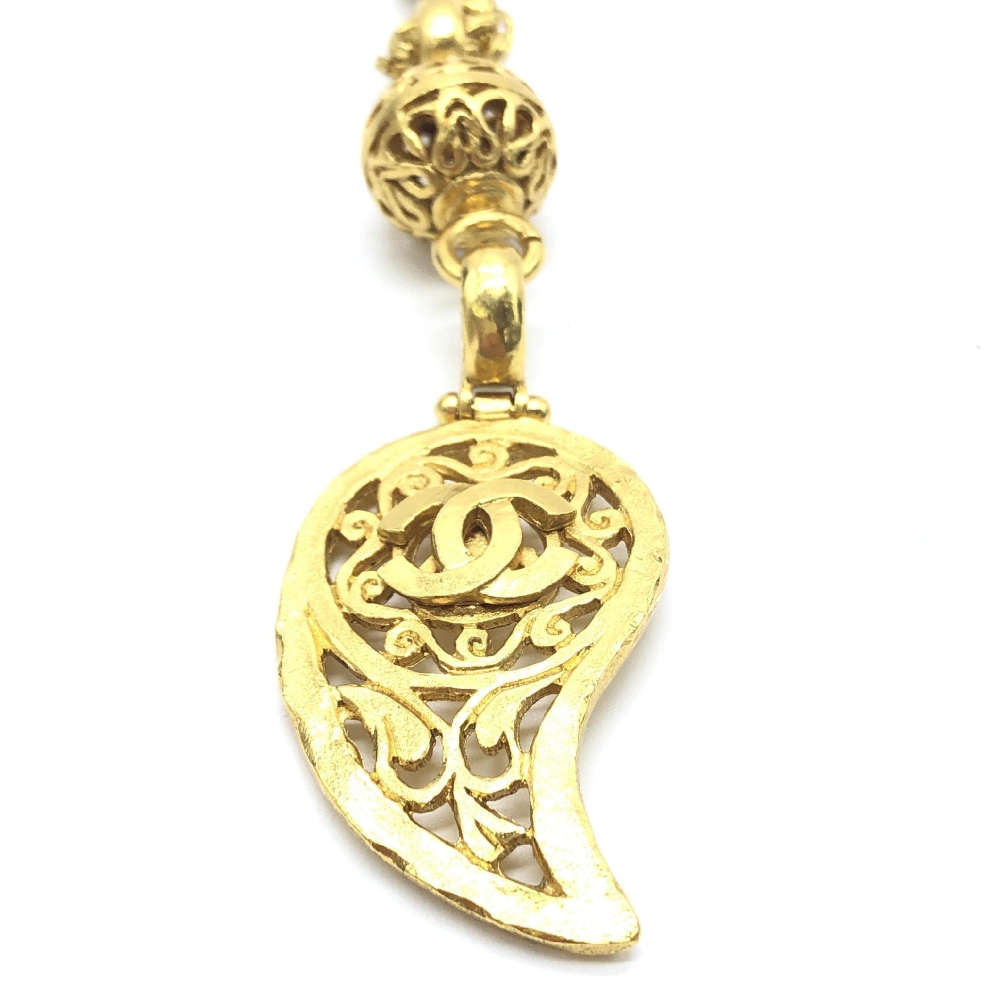 Chanel Gold Plated Coco Mark Necklace - RIMODA