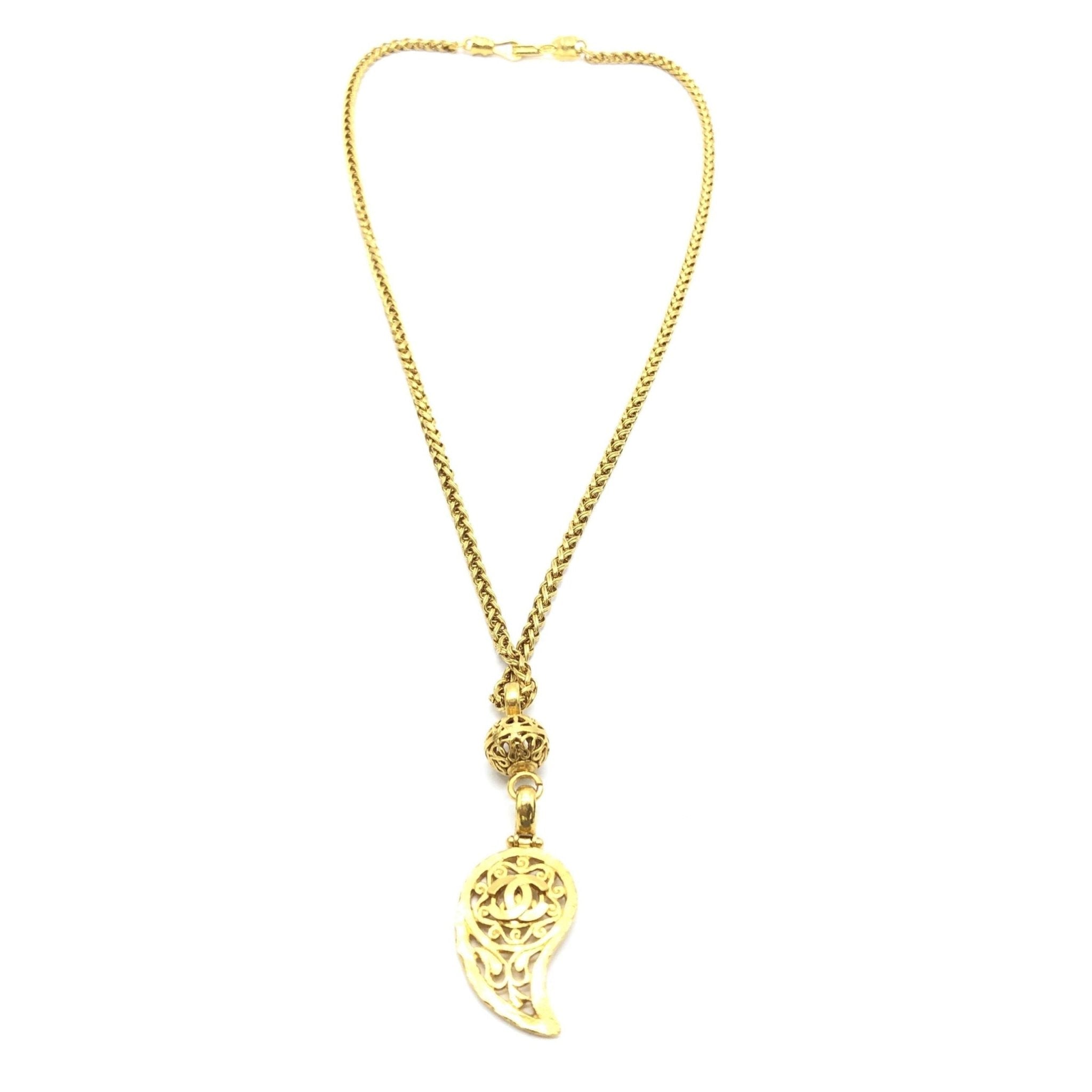 Chanel Gold Plated Coco Mark Necklace - RIMODA