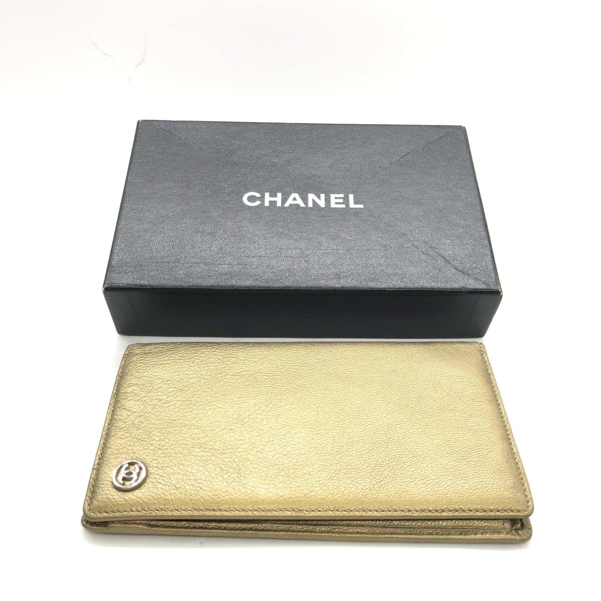 Chanel Gold Tone Caviar Leather Bifold Wallet - RIMODA