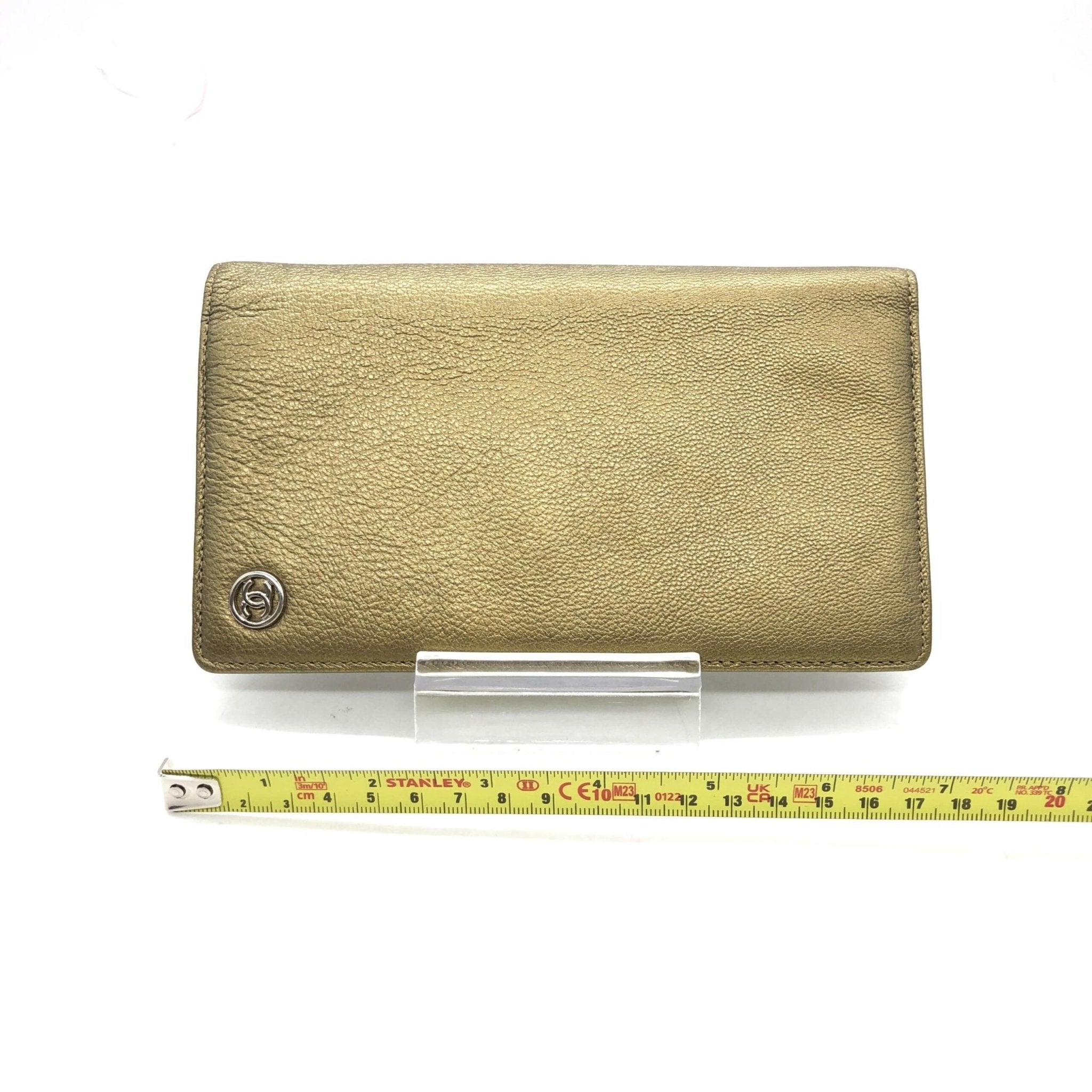 Chanel Gold Tone Caviar Leather Bifold Wallet - RIMODA
