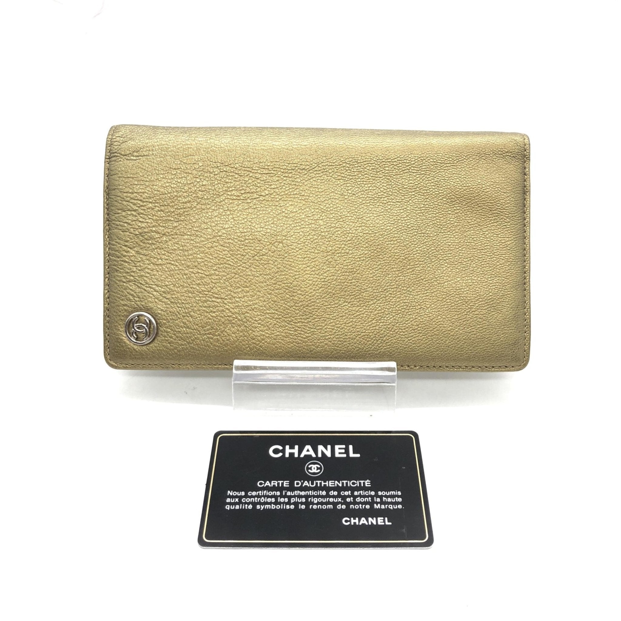 Chanel Gold Tone Caviar Leather Bifold Wallet - RIMODA