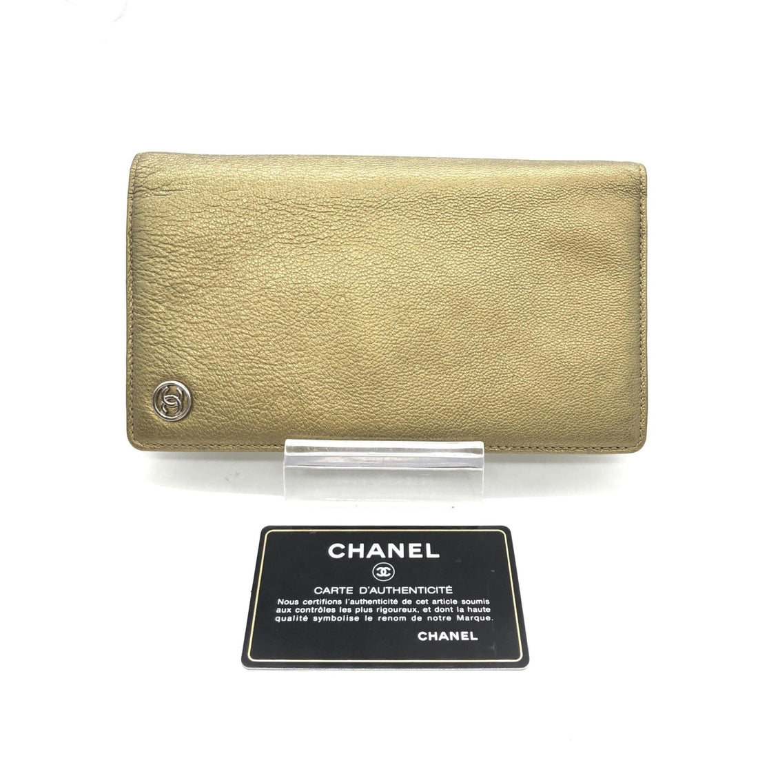 Chanel Gold Tone Caviar Leather Bifold Wallet - RIMODA