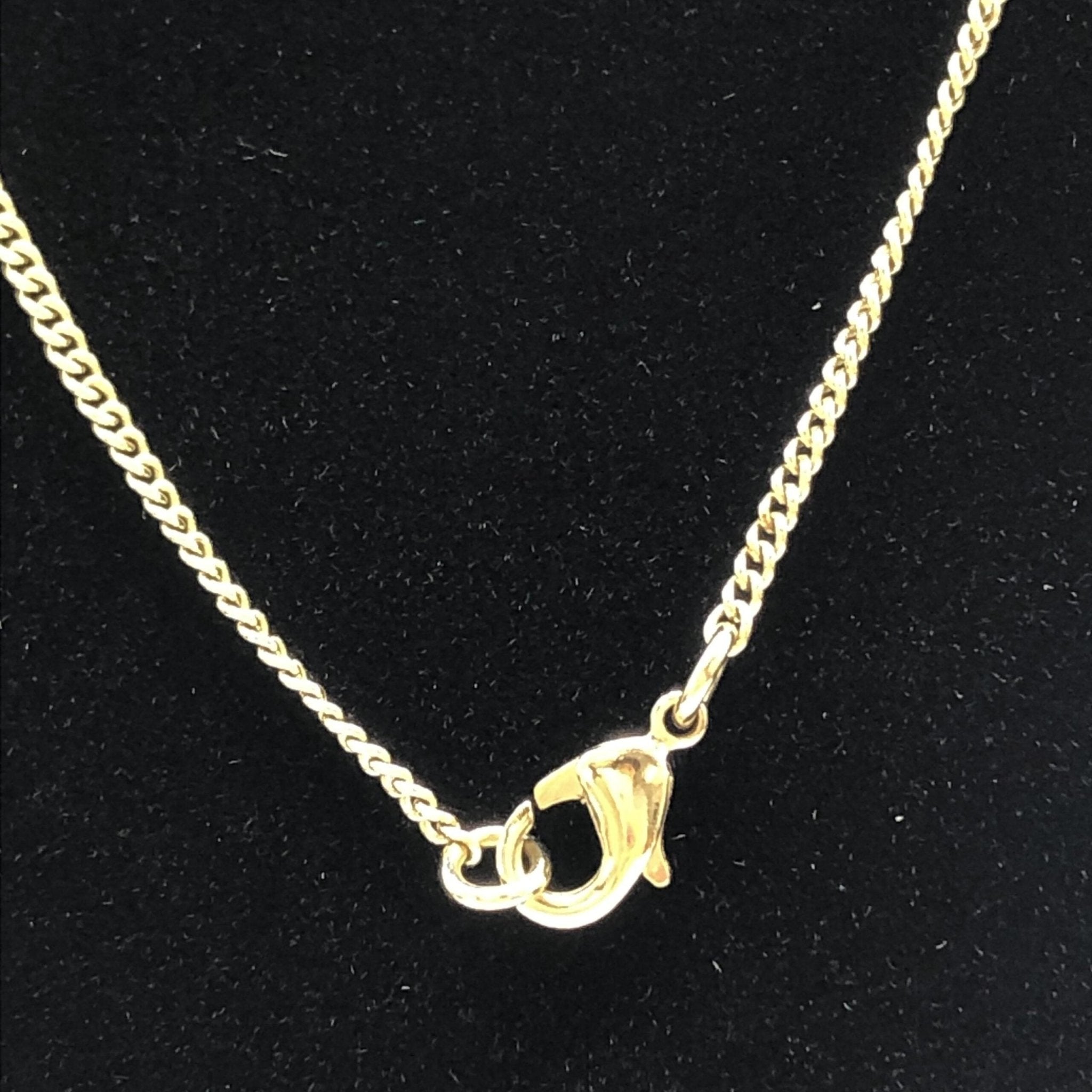 Chanel Gold Tone CC Circle Pendant Necklace - RIMODA