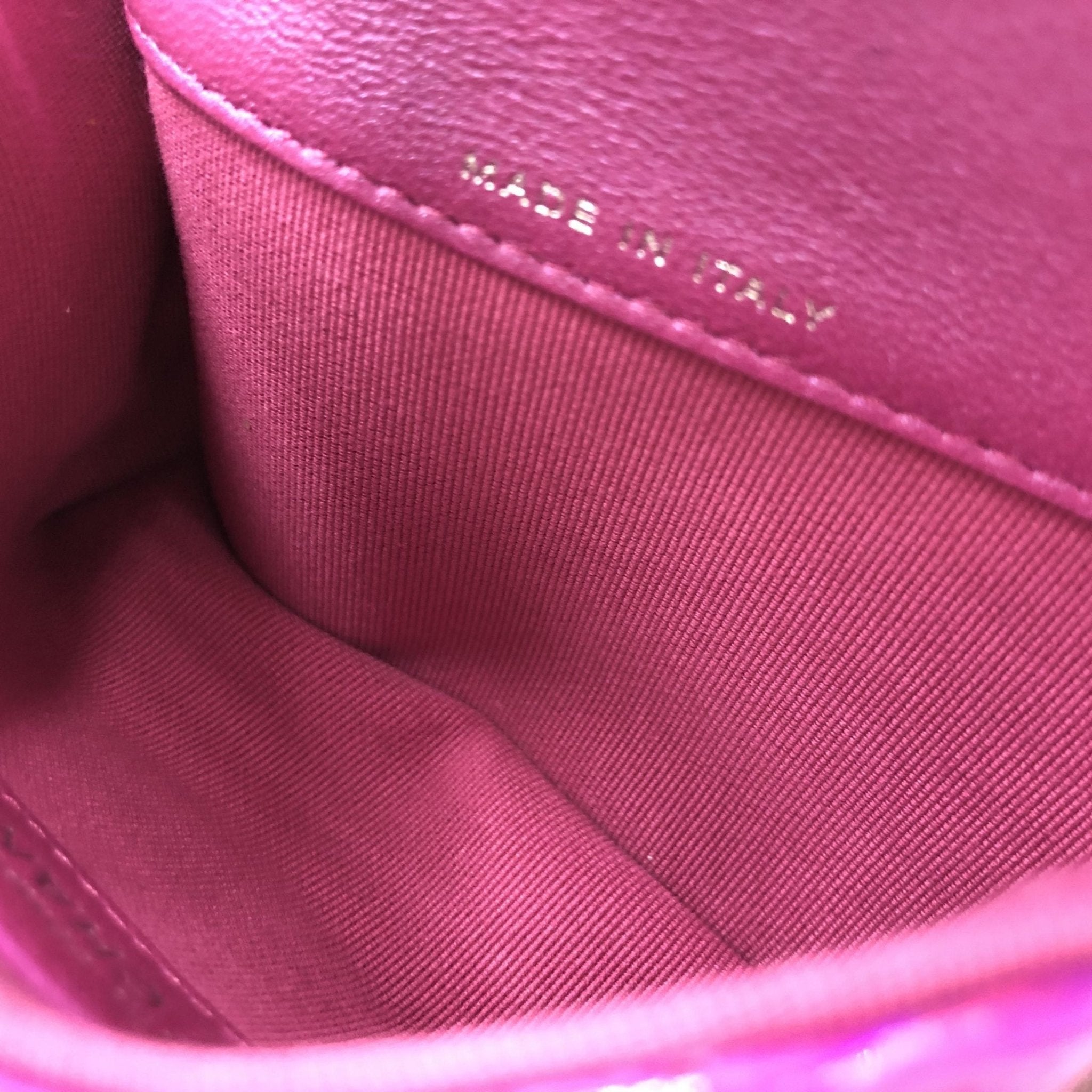 Chanel Iridescent Pink Quilted Leather Pouch - RIMODA
