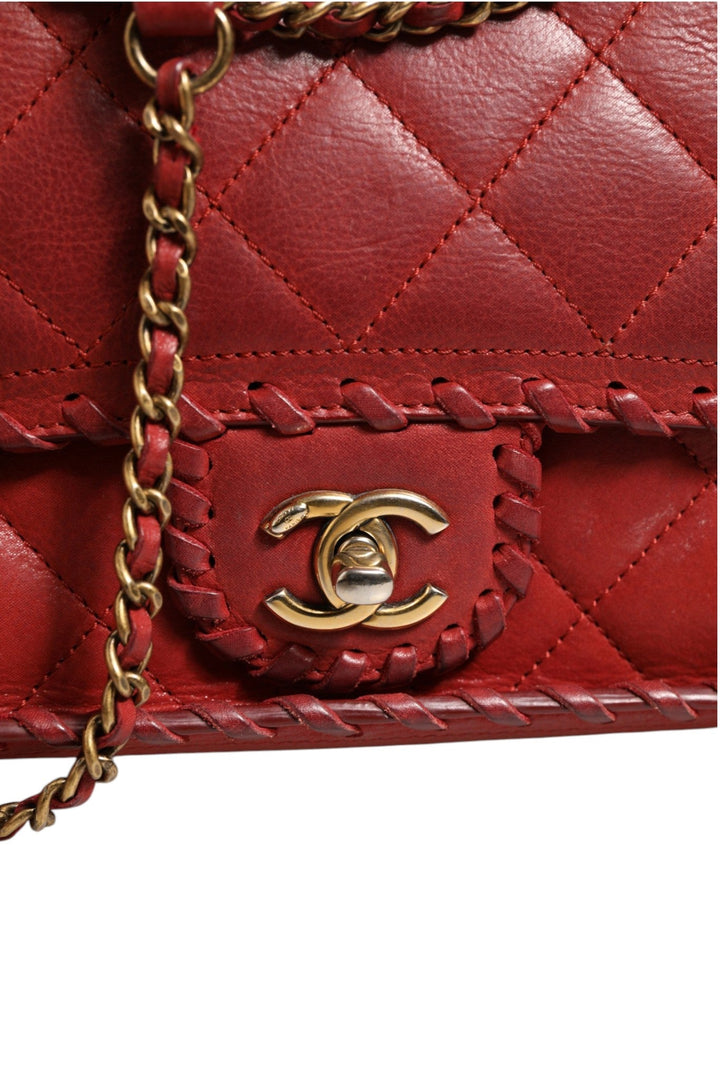 Chanel Mini Flap Bag Lambskin Braided Calfskin Gold Tone Metal - RIMODA