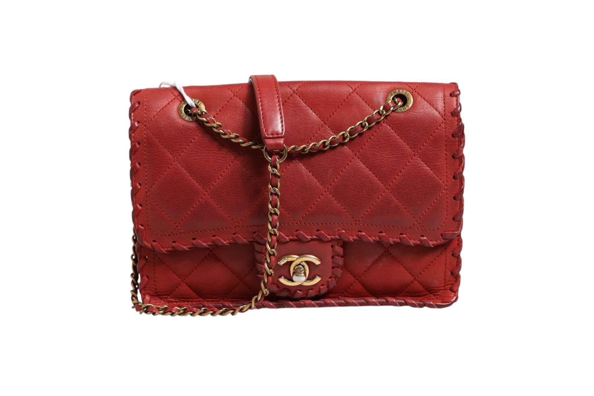 Chanel Mini Flap Bag Lambskin Braided Calfskin Gold Tone Metal - RIMODA