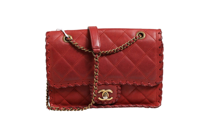 Chanel Mini Flap Bag Lambskin Braided Calfskin Gold Tone Metal - RIMODA