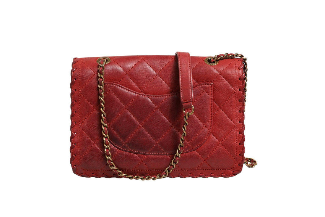 Chanel Mini Flap Bag Lambskin Braided Calfskin Gold Tone Metal - RIMODA
