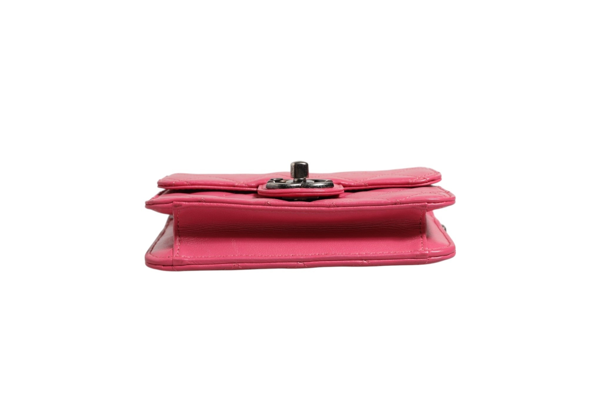 Chanel Pink Quilted Lambskin Leather Classic Square Mini Flap Bag - RIMODA