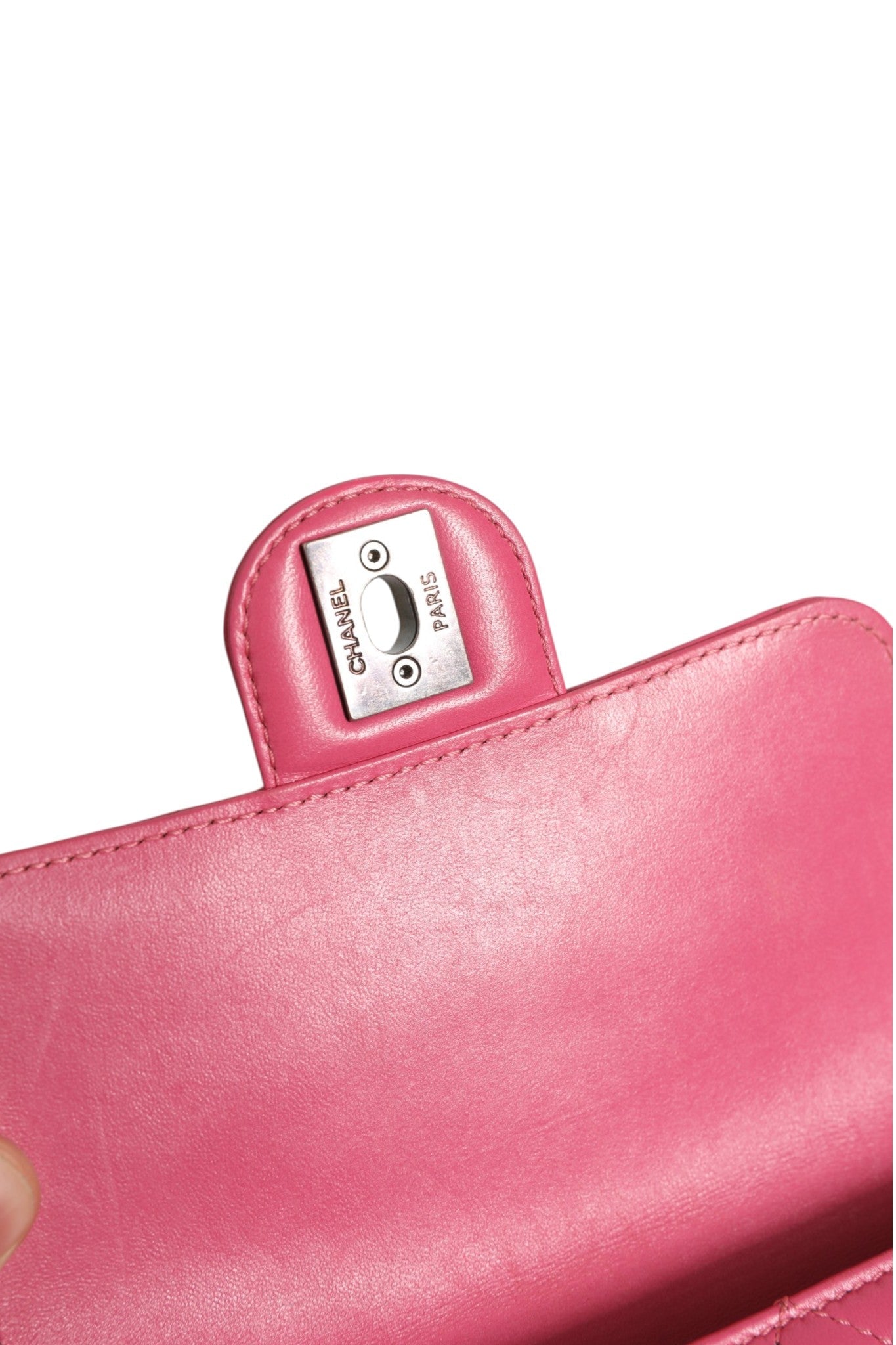 Chanel Pink Quilted Lambskin Leather Classic Square Mini Flap Bag - RIMODA