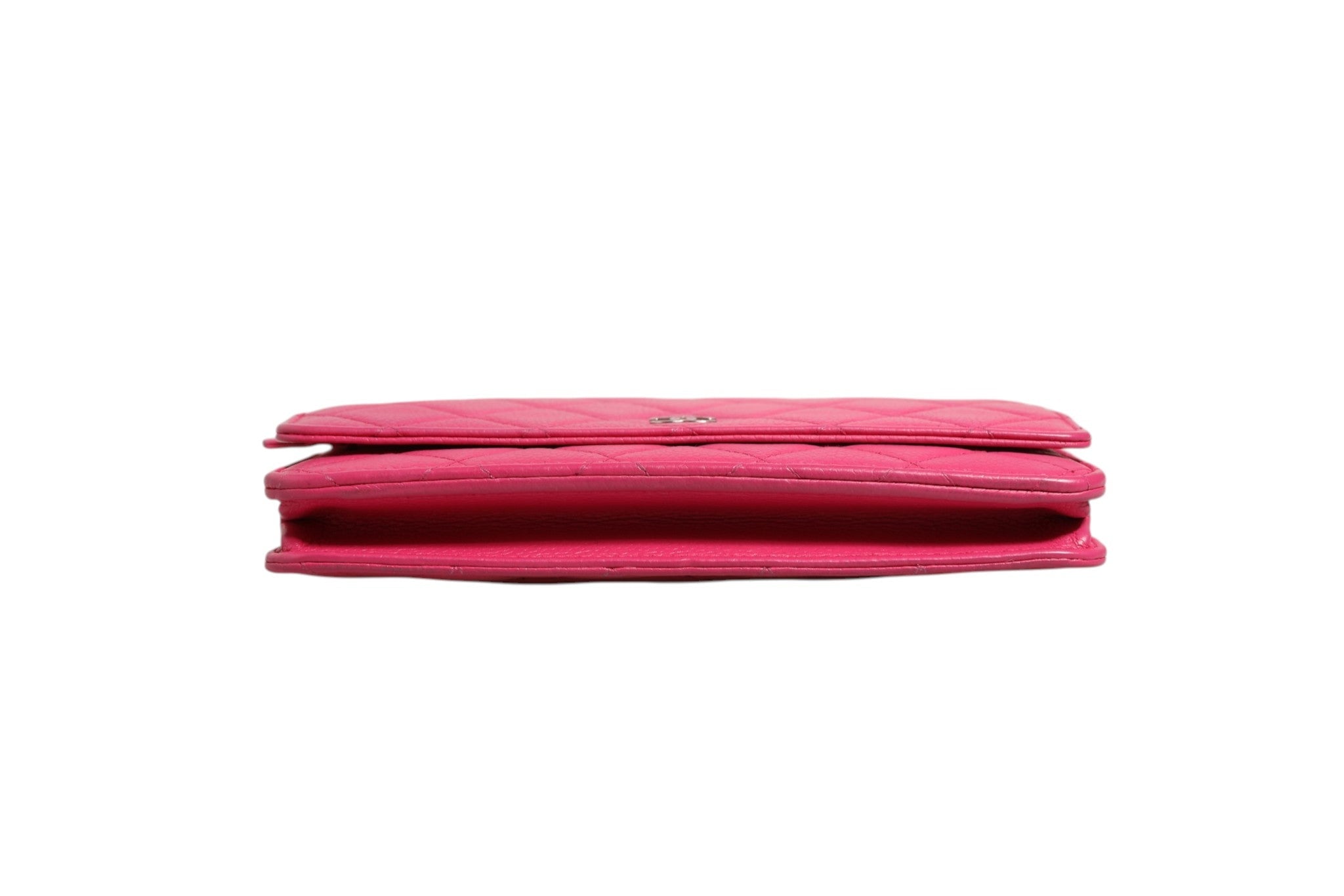 Chanel Pink Quilted Lambskin Wallet On Chain WOC Silver - RIMODA