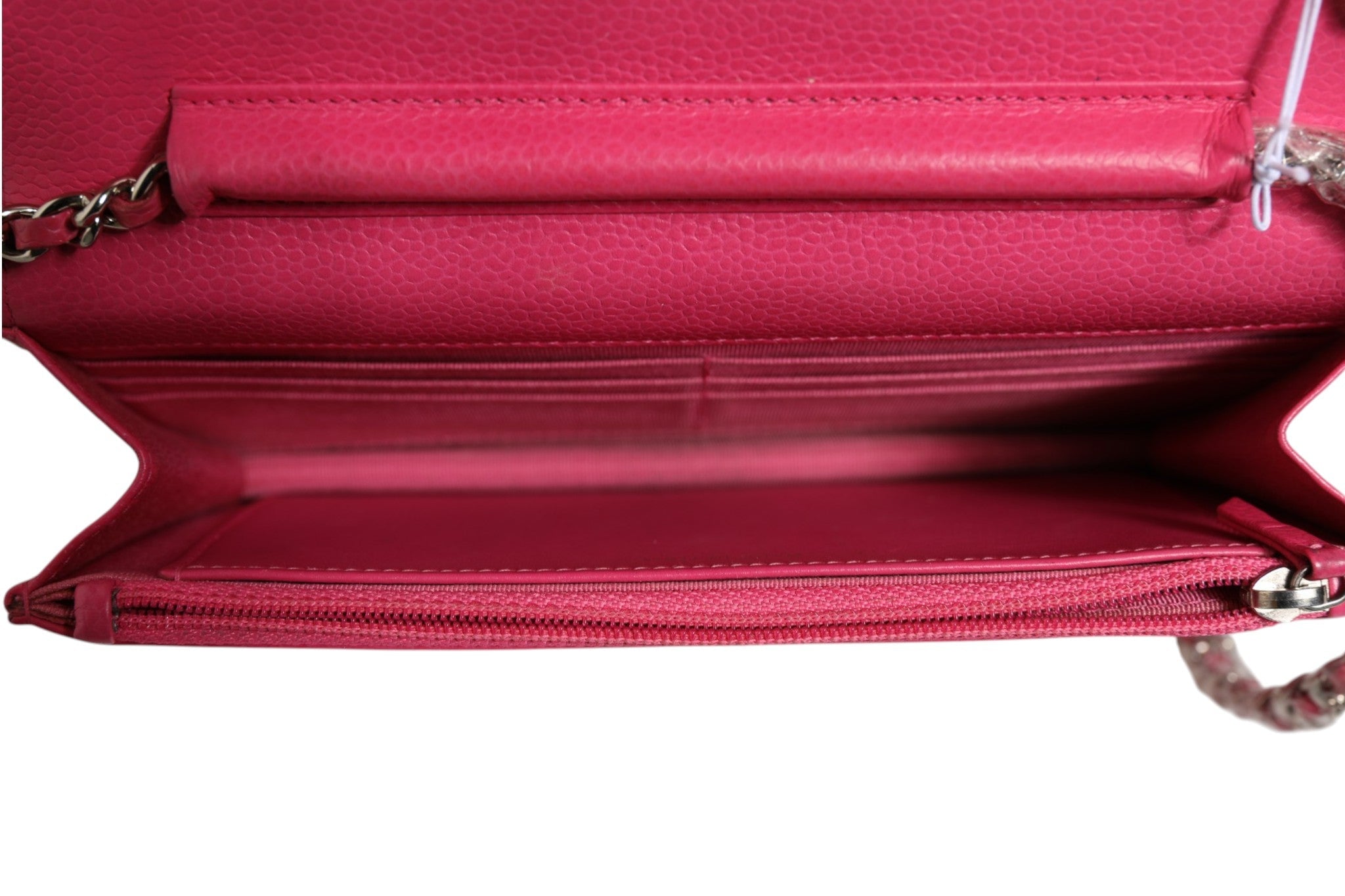 Chanel Pink Quilted Lambskin Wallet On Chain WOC Silver - RIMODA