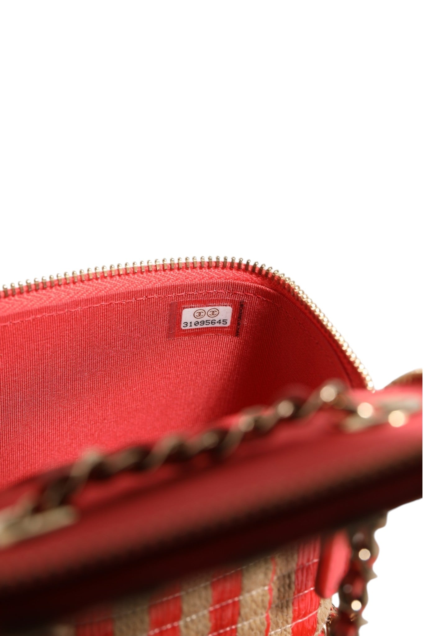 Chanel Raffia Jute Striped Mini Vanity Case - RIMODA