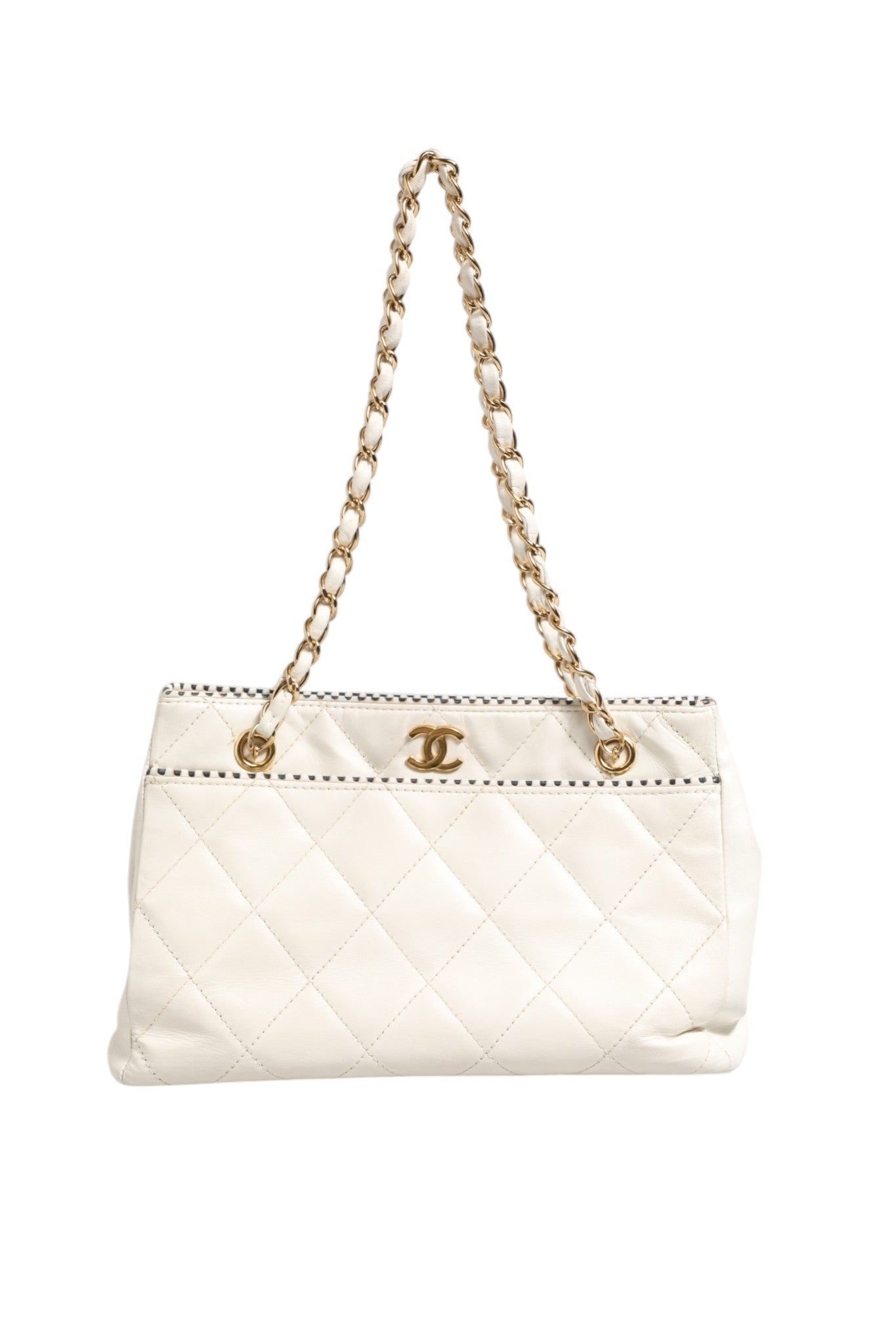 Chanel Shiny Calfskin Quilted Mini 22 White 1792563 - RIMODA