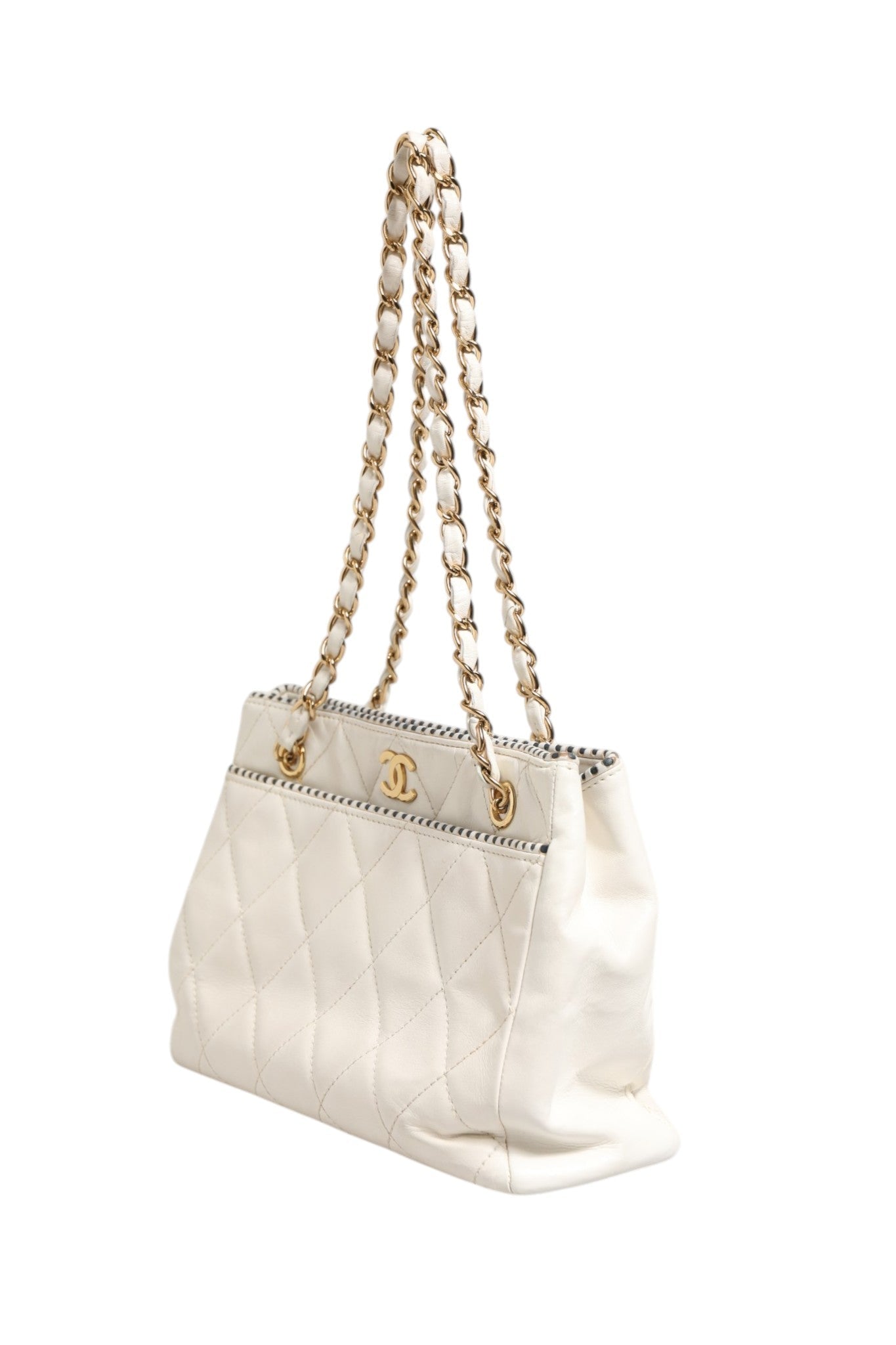 Chanel Shiny Calfskin Quilted Mini 22 White 1792563 - RIMODA