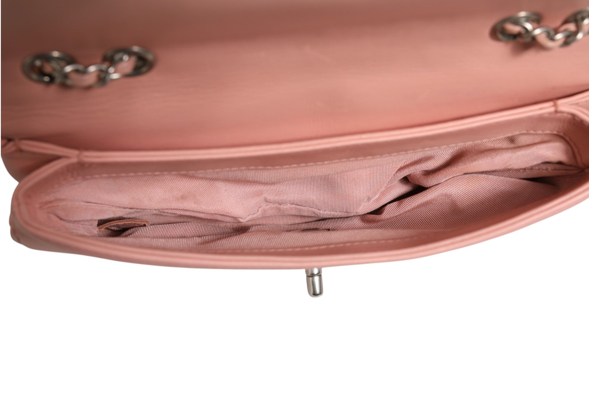 Chanel Small Classic Double Flap Bag Light Pink Chevron - RIMODA