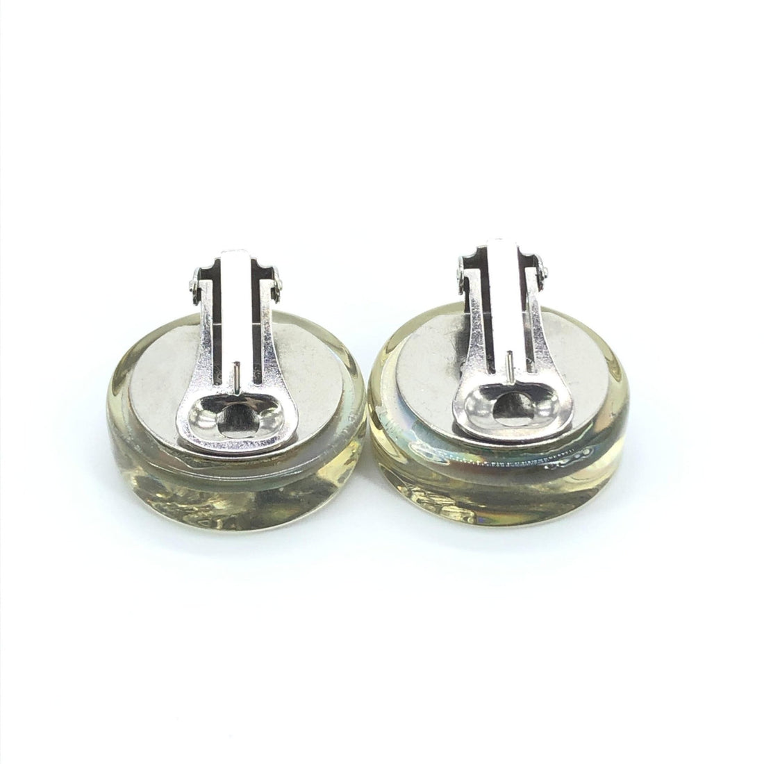 Chanel Vintage Holographic Logo Clip-On Earrings - RIMODA