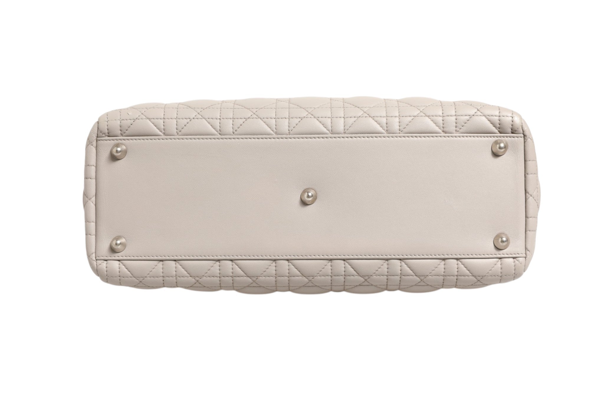 Christian Dior Lady Dior Large Grey Cannage Lambskin Bag - RIMODA
