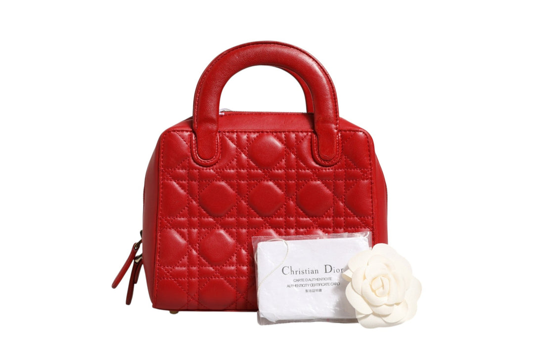 Christian Dior Small Dior Toujours Bag Black Macrocannage Calfskin - RIMODA
