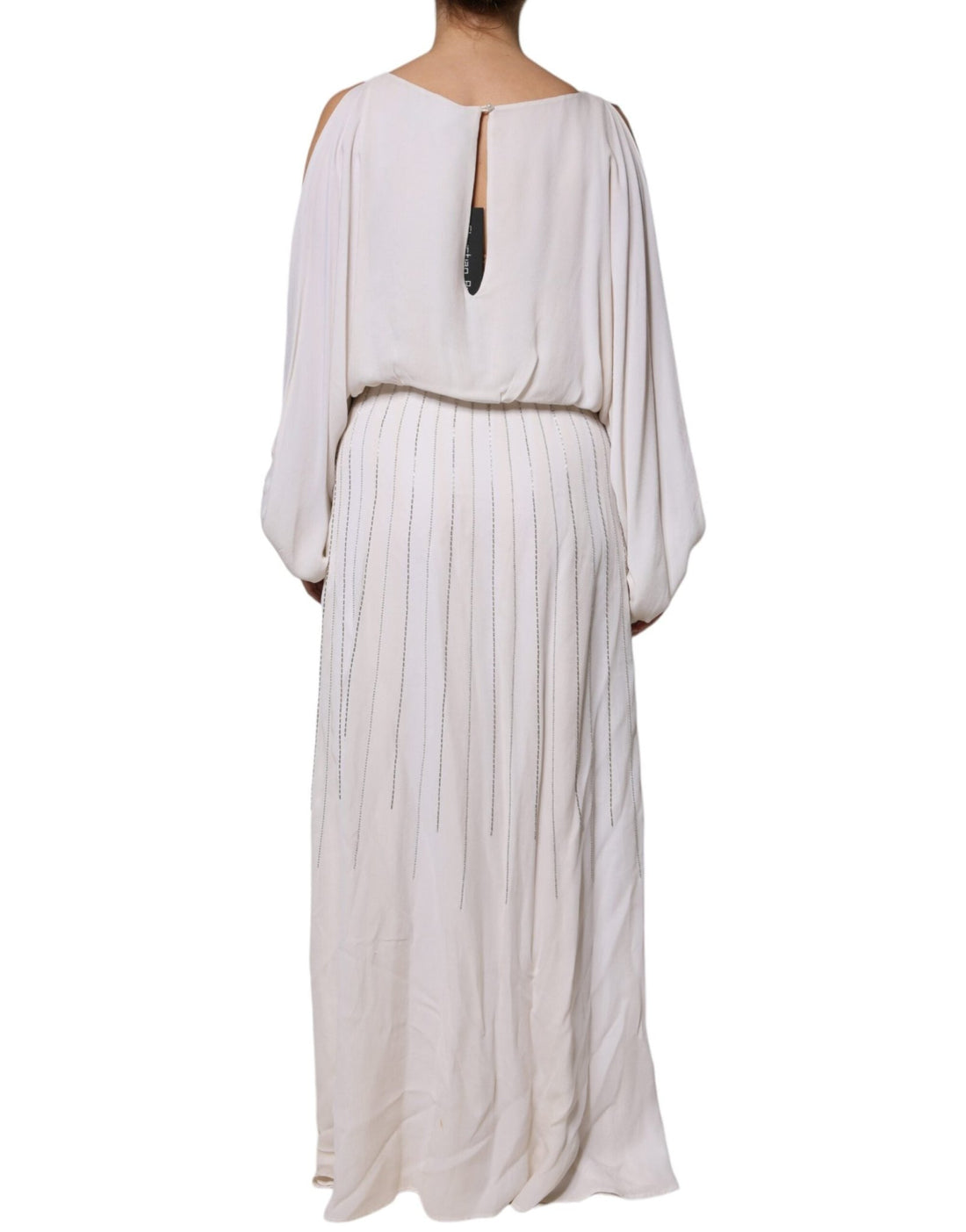 Christian Pellizzari Off White Embellished Long Maxi Dress - RIMODA